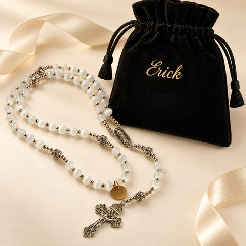 Handmade and Personalized Mariam Rosary with Glass Beads