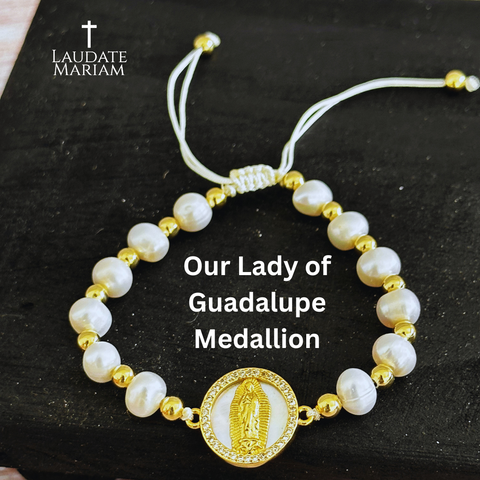 Our Lady of Guadalupe Freshwater Pearl Bracelet