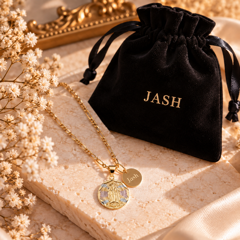 Personalized Marian Necklace – Gold-Plated Virgin Mary Pendant