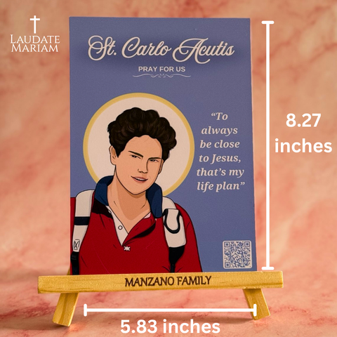 Personalized St. Carlo Acutis Interactive Prayer Card