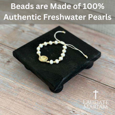 Our Lady of Guadalupe Freshwater Pearl Bracelet