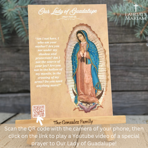 Personalized Our Lady of Guadalupe Prayer Card