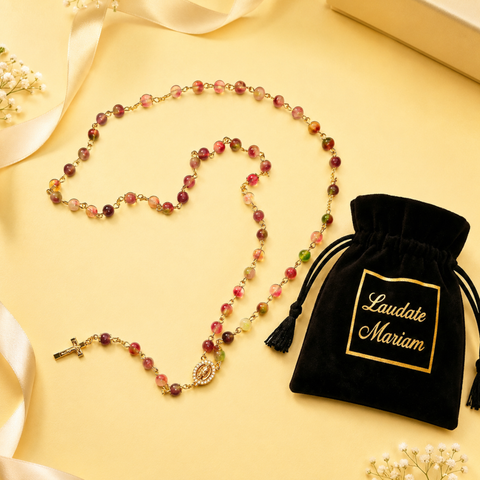 Personalized Marian Medal Catholic Rosary