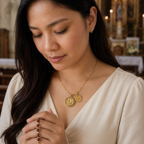 Personalized St. Anthony Medal Necklace