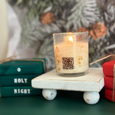 Personalized Christmas Nativity Scented Prayer Candle