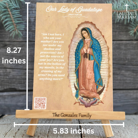 Personalized Our Lady of Guadalupe Prayer Card