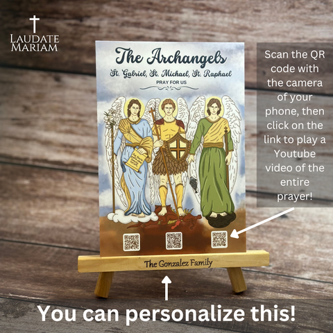 The Archangels Personalized Prayer Card