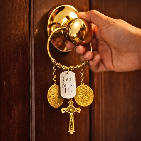 Personalized St. Benedict Door Hanger