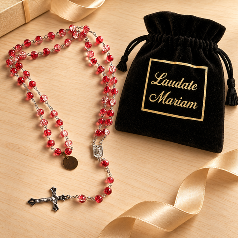 Our Lady of Lourdes with Saint Bernadette Personalized Rosary