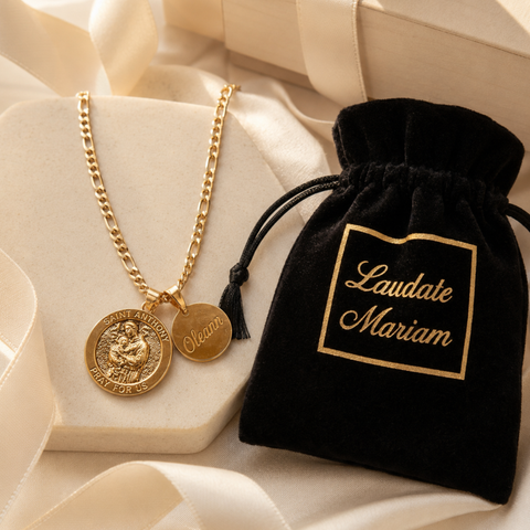 Personalized St. Anthony Medal Necklace