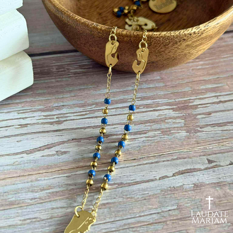Rosary Necklace – Personalized Stainless Steel with Free Custom Pouch