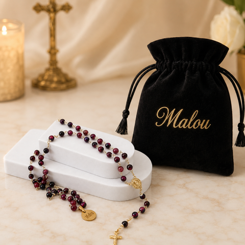 Personalized Marian Medal Catholic Rosary