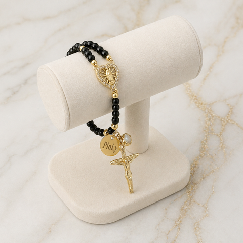 Personalized Our Lady of Grace Magnetic Heart Bracelet
