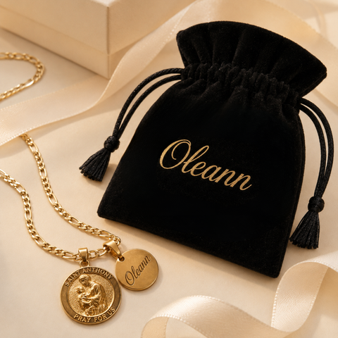 Personalized St. Anthony Medal Necklace