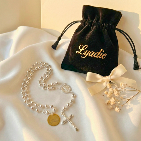 Personalized St. Joseph Rosary – Stainless Steel Silver Beads