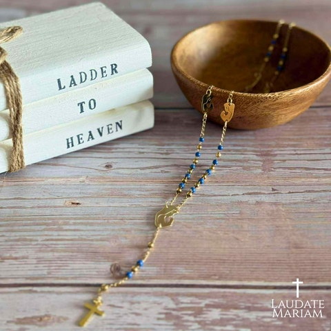 Rosary Necklace – Personalized Stainless Steel with Free Custom Pouch