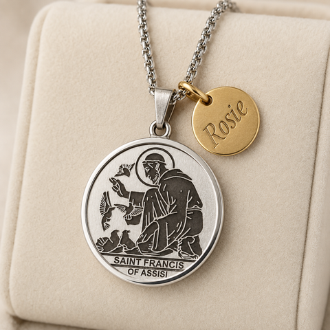 St. Francis of Assisi Personalized Necklace