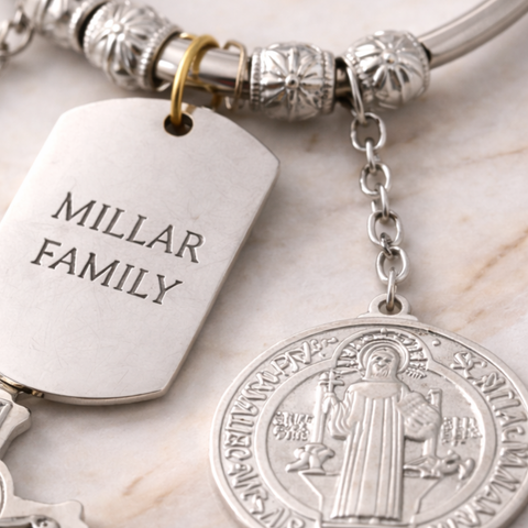 Personalized St. Benedict Door Hanger