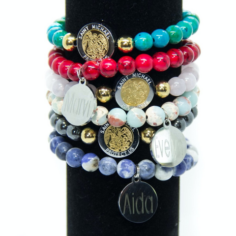 Personalized St Michael Bracelet