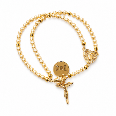 Personalized Our Lady of Grace Magnetic Heart Bracelet