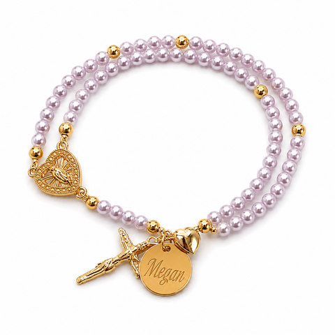 Personalized Our Lady of Grace Magnetic Heart Bracelet