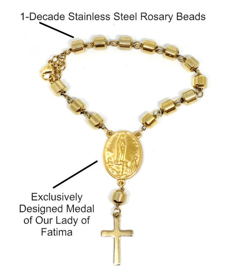 Our Lady of Fatima Rosary Bracelet