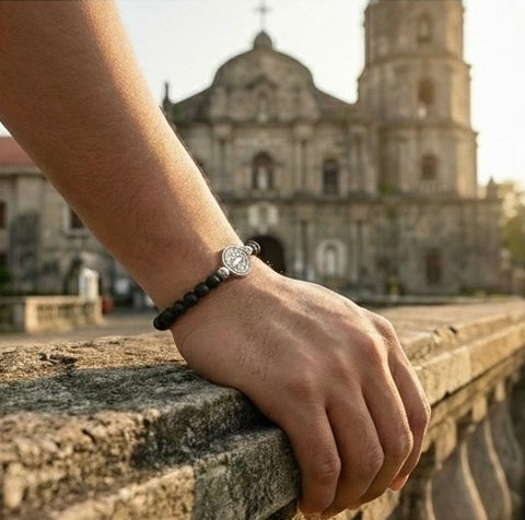 Men’s St. Benedict Protection Bracelet – Catholic Sacramental with Free Personalized Pouch