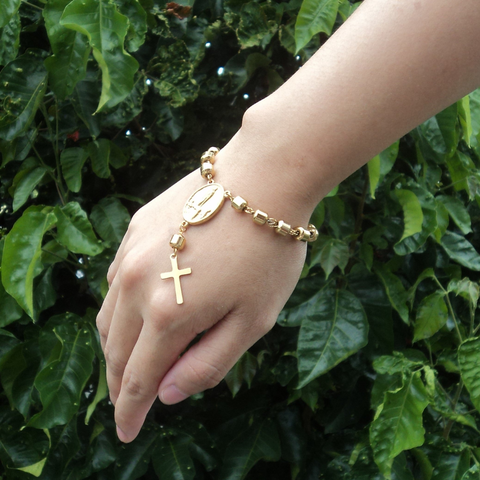 Our Lady of Fatima Personalized Rosary Bracelet