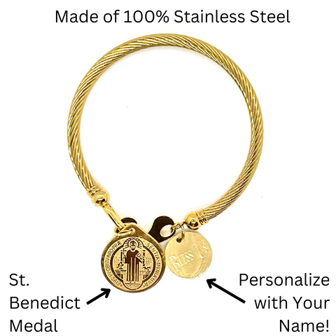 Personalized St. Benedict Bangle