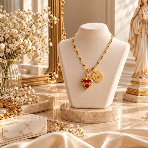 Sacred Heart of Jesus Personalized Necklace