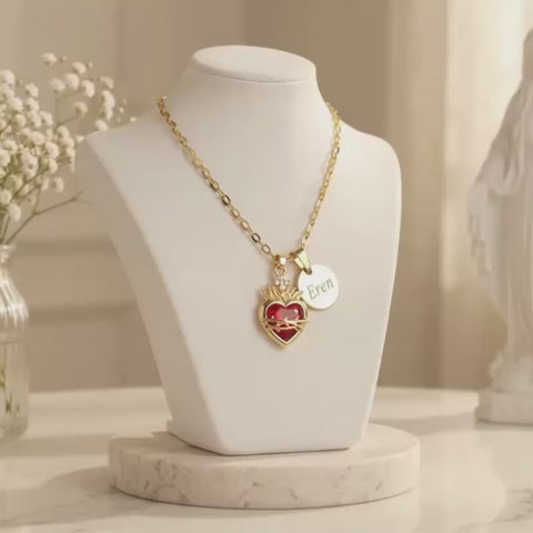 Sacred Heart of Jesus Personalized Necklace