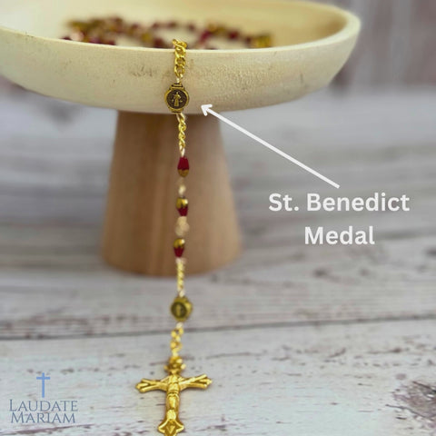 Rosary of St. Benedict – Personalized with Name & Gift Pouch