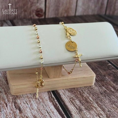 Personalized Our Lady of Guadalupe Bracelet with Cross