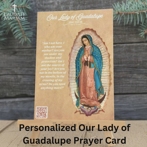 Personalized Our Lady of Guadalupe Prayer Card