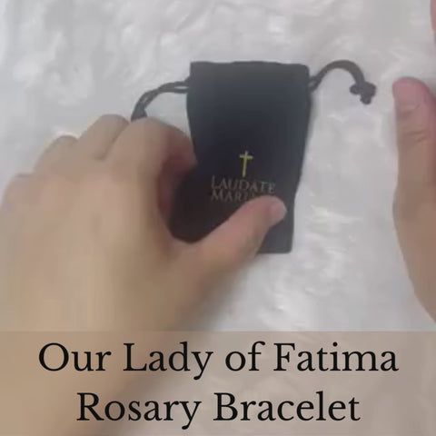 Our Lady of Fatima Personalized Rosary Bracelet