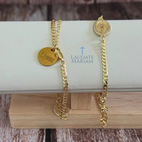 Our Lady Undoer of Knots Bracelet – Personalized Catholic Gift with Gold Medallion