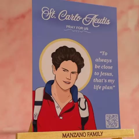 Personalized St. Carlo Acutis Interactive Prayer Card