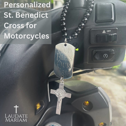 Personalized St. Benedict Cross for Motorcycles