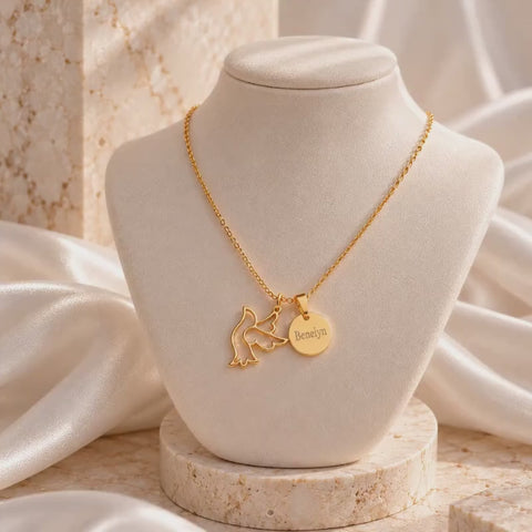 Personalized Holy Spirit Dove Pendant Necklace