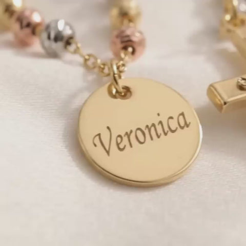 Personalized Tri-Color St. Benedict Rosary