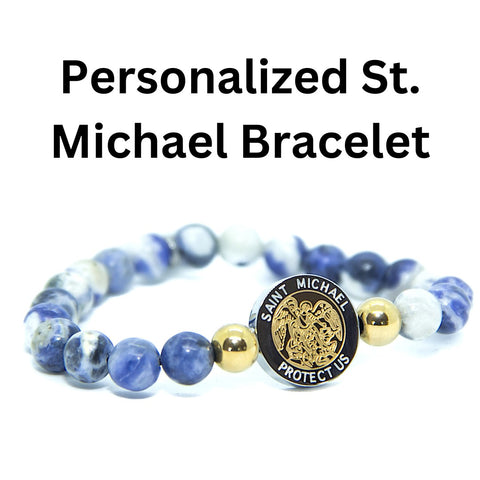Personalized St Michael Bracelet