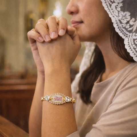 Our Lady of Guadalupe Bracelet with Zirconia Semi Precious Stones