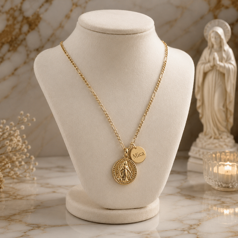 Jesus the Divine Mercy Medal Necklace – Personalized Catholic Faith Gift