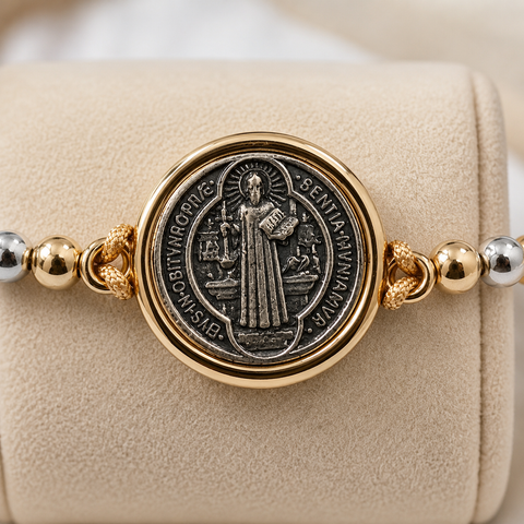 Personalized Saint Benedict Catholic Bracelet