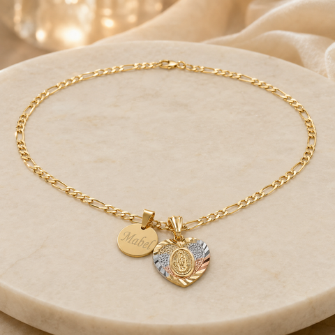 Personalized Gratia Heart Shaped Necklace
