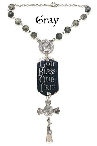 Personalized St. Benedict Car Rosary