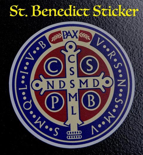 St Benedict Sticker (1 Sticker Pack = 5 Stickers)