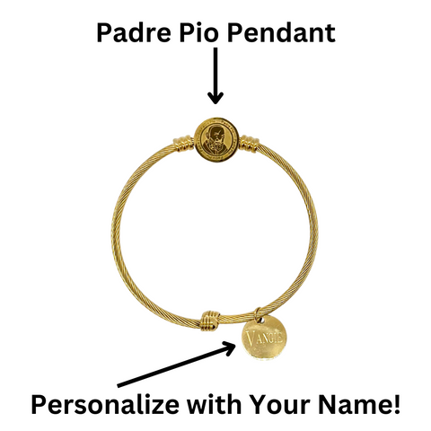 Personalized Padre Pio Bangle