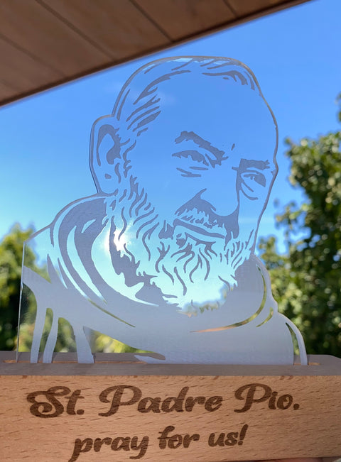Padre Pio Personalized Lamp