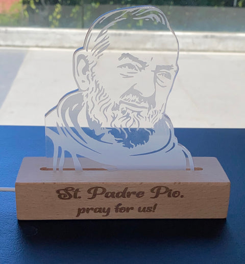 Padre Pio Personalized Lamp
